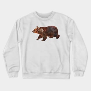 Watercolor Grizzly Bear Crewneck Sweatshirt